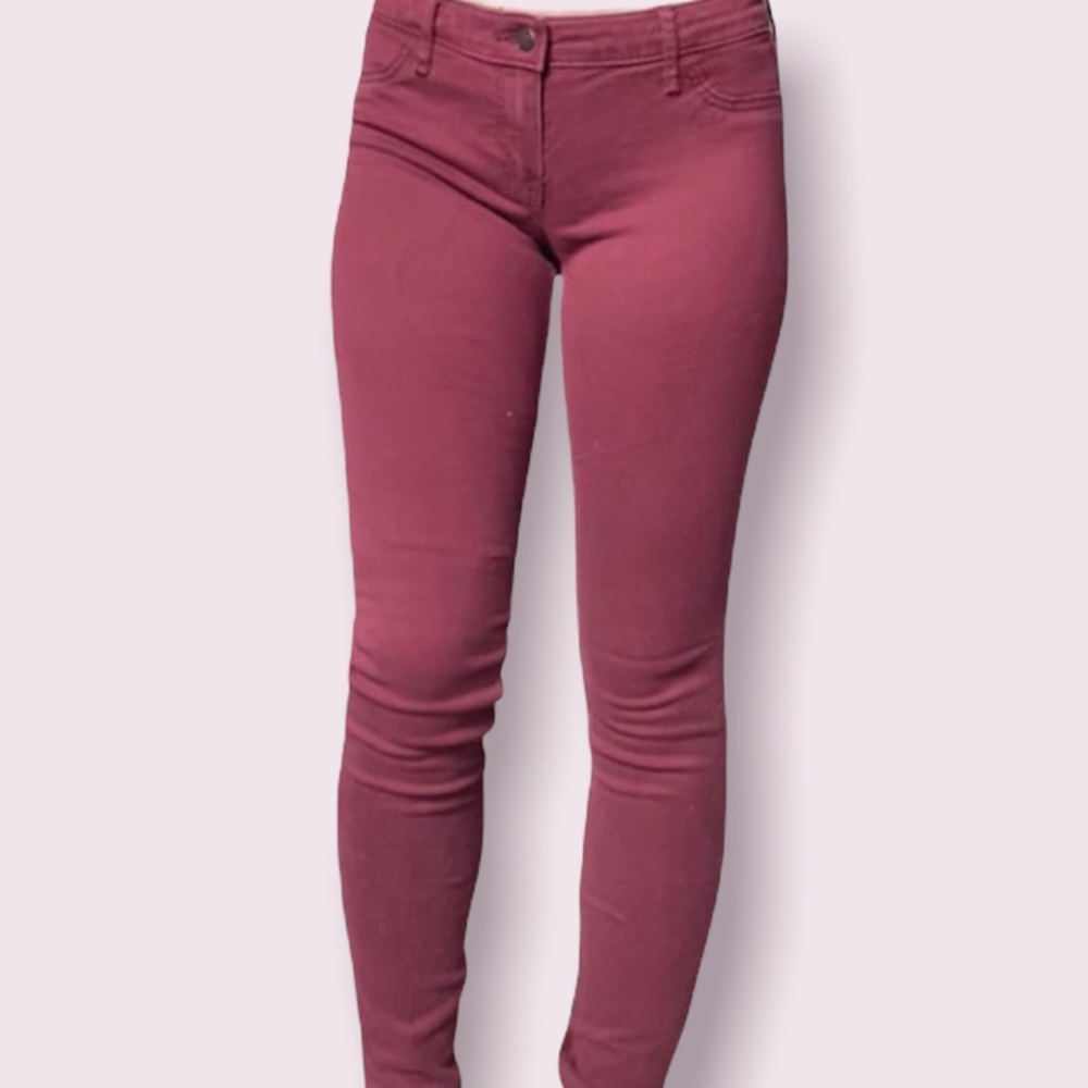 Maroon Hollister jeans